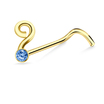 Question Mark Silver Curved Nose Stud NSKB-664